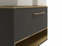Clearance Vente-unique Mueble lavabo doble a instalar - - baño - 60 cm - YANGRA Gris antracita