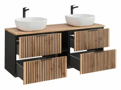 Online Mueble lavabo doble 140cm 2 nichos Gaia Madera y Mueble De Baño Con Doble Lavabo