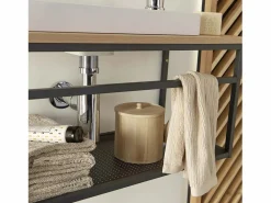 Sale Mueble lavabo grande WILO con lavabo de resina de 60 cm Mueble De Aseo
