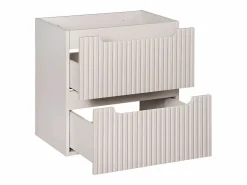 Petits-Meubles Mueble lavabo individual encastrado 60cm 2 cajones Riva Cachemira Beige