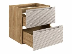 Petits-Meubles Mueble lavabo individual encastrado 60cm Elora y madera