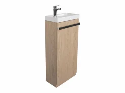 Mueble lavabo JOHANN roble de pie
