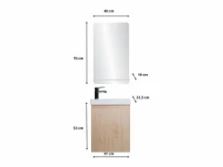 Mueble lavabo LISA + espejo + grifería