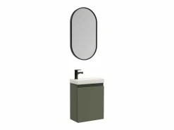 Best Mueble lavabo LISA + espejo ovalado Verde