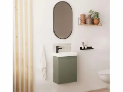 Best Mueble lavabo LISA + espejo ovalado Verde