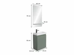 Mueble lavabo LISA + estante espejo