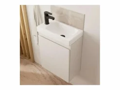 Mueble lavabo LISA negro + grifería Blanco
