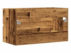 Clearance Mueble lavabo madera antigua 90x38,5x45 cm madera de ingeniería Marru00f3n