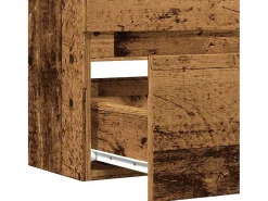 Clearance Mueble lavabo madera antigua 90x38,5x45 cm madera de ingeniería Marru00f3n