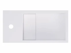 Shower & Design Mueble lavamanos suspendido en solid surface con estante - 40 cm - PUMORI