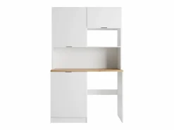 Hot Mueble multifunción - Con encimera de 120 cm - Blanco y natural - CARMEO Mueble Para Lavadora|Cocina Completa