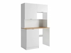 Hot Mueble multifunción - Con encimera de 120 cm - Blanco y natural - CARMEO Mueble Para Lavadora|Cocina Completa