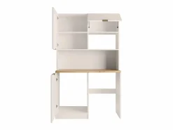 Outlet Mueble multifunción para cocina y lavadero - Con encimera 120 cm - Beige y natural - CARMEO Mueble Para Lavadora|Cocina Completa