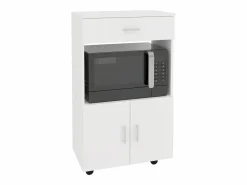 Clearance Mueble móvil de cocina haaus Arno, 1 cajón, 2 puertas, , 60 x 35 x 100 cm Blanco