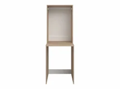 Mueble para 2 lavadoras - Natural claro y blanco - L176 x 184 x 66 cm - ERKANO Mueble Para Lavadora