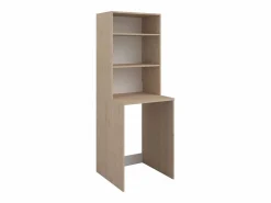 Best Mueble para 2 lavadoras perchero y estante - Natural claro - H184 x L128 cm - ERKANO Mueble Para Lavadora|Columna De Baño