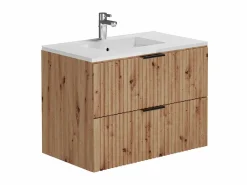 Vente-unique Mueble para baño bajo lavabo, natural claro, An80 cm, ZEVARA