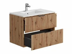 Vente-unique Mueble para baño bajo lavabo, natural claro, An80 cm, ZEVARA