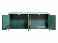 Mueble para Caja de Arena SucceBuy Gato Armario Esconder Casa de Baño de Gato Interior, con 4 Puertas y 2 Entradas, Nicho Esconder-arena en Madera, 120x45x50 cm