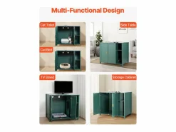 Hot Mueble para Caja de Arena SucceBuy Gato Autolimpiante Armario Esconder Casa Baño Gato, Nicho Esconder-arena, con Separador Extraíble, Toma de Corriente, Higiene Y Cuidado De Mascotas