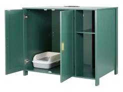 Hot Mueble para Caja de Arena SucceBuy Gato Autolimpiante Armario Esconder Casa Baño Gato, Nicho Esconder-arena, con Separador Extraíble, Toma de Corriente, Higiene Y Cuidado De Mascotas