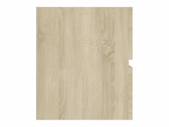 Outlet Mueble para fregadero de roble Sonoma de 90 x 38,5 x 45 cm de madera de ingeniería Marru00f3n