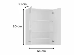 Best Mueble para lavadora, 30 x 64 x 90 cm, Mate / Brillante Blanco