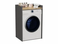 Mueble para lavadora, antracita/roble artesanal, 64 x 97,5 x 50 cm