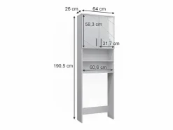 Best Mueble para lavadora alto brillo 64x26x190.5 irma Mueble Para Lavadora