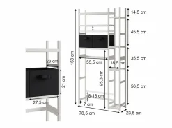 Vicco Mueble para lavadora 78.5x23.5x163 bilbao
