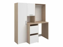 Vente-unique Mueble para lavadora con almacenamiento - Natural claro - L157 x A184 cm - ERKANO