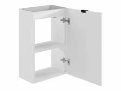 Discount Mueble para lavamanos estriado con puerta reversible - H60 x L40 x P22 - VAHIRA Mueble De Aseo