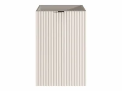 Discount Mueble para lavamanos estriado con puerta reversible - H60 x L40 x P22 - VAHIRA Mueble De Aseo