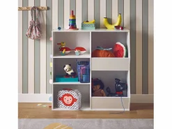 Hot Mueble para niños, 3 estantes y 2 espacios de almacenamiento Librería