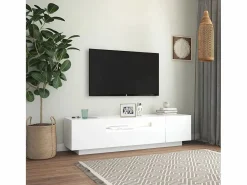 Clicnbuy Mueble para TV con luces LED 160x35x40 cm