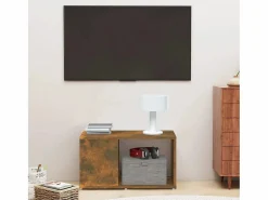 Clicnbuy Mueble para TV madera contrachapada roble ahumado 60x24x32 cm