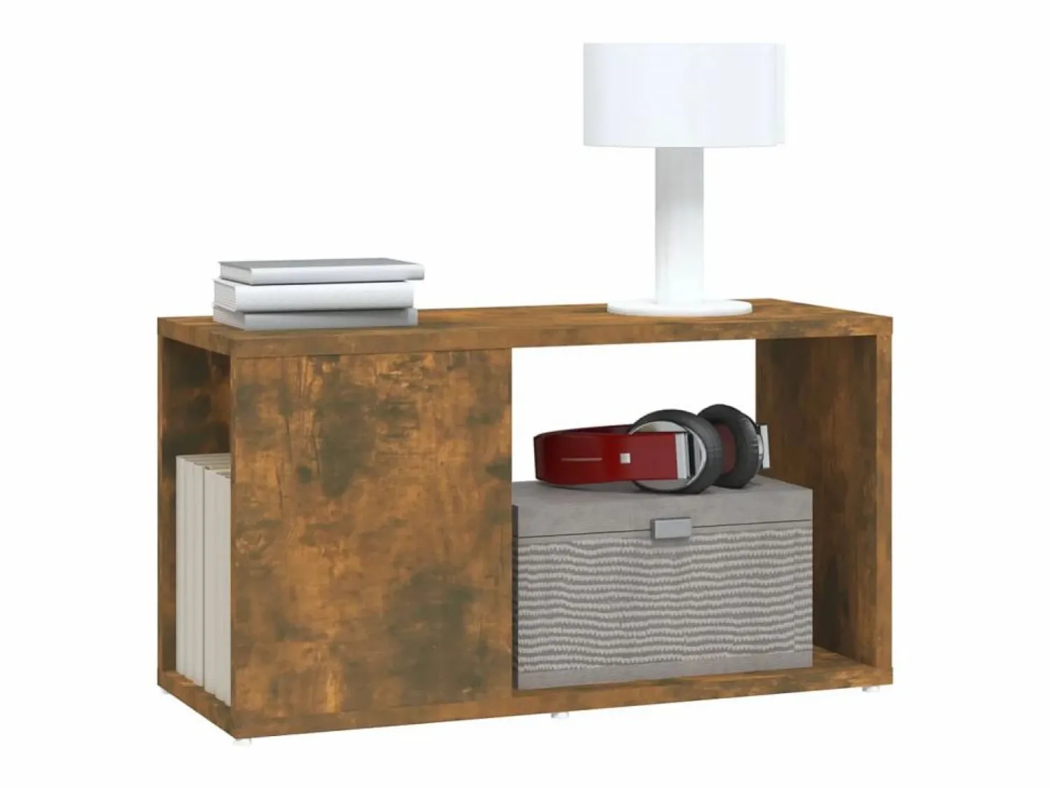 Clicnbuy Mueble para TV madera contrachapada roble ahumado 60x24x32 cm
