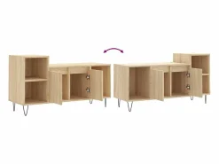 vidaxl Mueble para TV madera contrachapada roble Sonoma 100x35x55 cm
