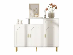 Outlet Mueble para zapatos 120 x 35 x 92 cm - 1 cajón + 3 puertas - patas de metal - Zapatero|Mueble De Almacenaje