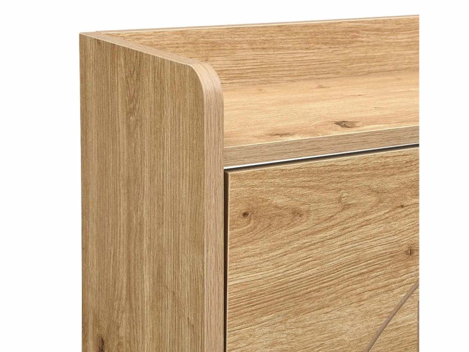 New Mueble para zapatos moderno 110×24×137,5 cm - con 3 puertas abatibles - con espejo - Patas de madera maciza - Natural Zapatero|Mueble De Almacenaje