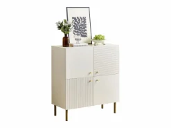 ModernLuxe Mueble para zapatos 80x36x90cm - 4 puertas - Patas de metal - MDF -