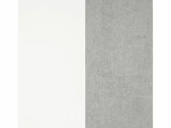 Clearance duehome Mueble recibidor con 1 cajón y espejo en blanco mate y cemento 75 cm Milo Blanco Artik (Blanco Mate) - Cemento Gris