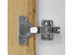 Outlet Mueble recibidor Espejo integrado y banco 110x38x190cm Puertas efecto ratán MDF y tablero de partículas y efecto madera ganchos dorados iluminación LED Armario De Entrada