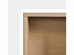 Mueble recibidor flotante de Lacado Natural-Blanco 35 x 90- Hazan Consola