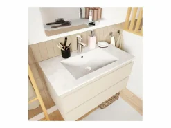 Best Mueble sencillo + grifería + espejo + columna SORRENTO Beige