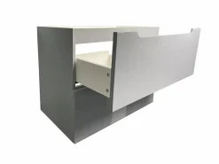 New Vente-unique Mueble simple lavabo suspendido , 80 cm, STEFANIE Gris