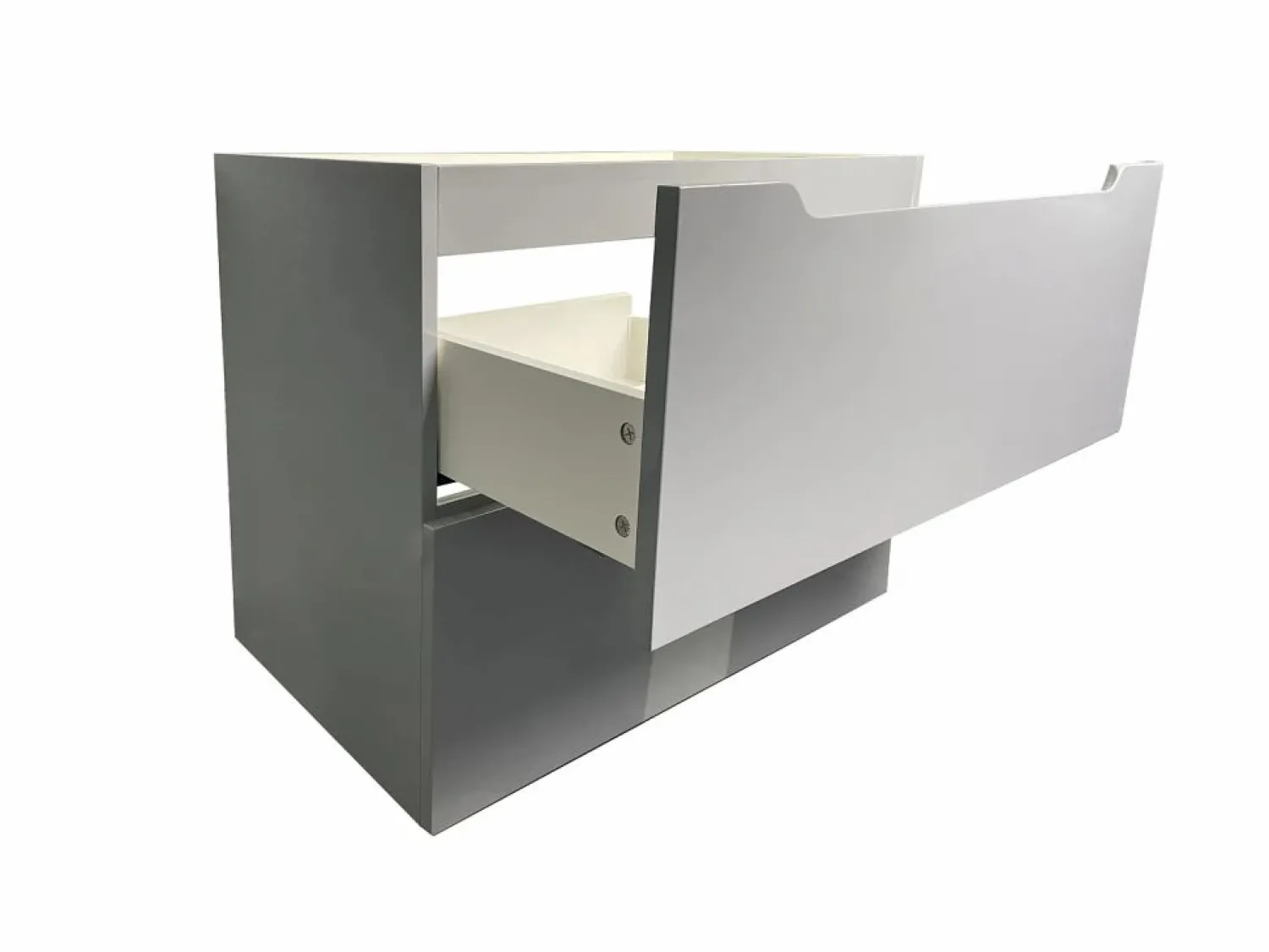 New Vente-unique Mueble simple lavabo suspendido , 80 cm, STEFANIE Gris