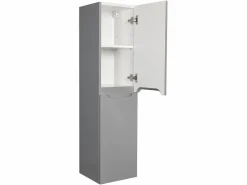Online Vente-unique Mueble simple lavabo suspendido con columna, 80 cm, STEFANIE Gris