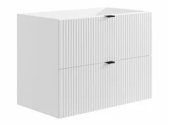 Sale Vente-unique Mueble suspendido para lavabo estriado, color , An80 cm, ZEVINI Blanco