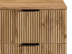 Discount Mueble suspendido para lavabo con estantes - Natural claro - An80 cm - MADELA Mueble De Lavabo